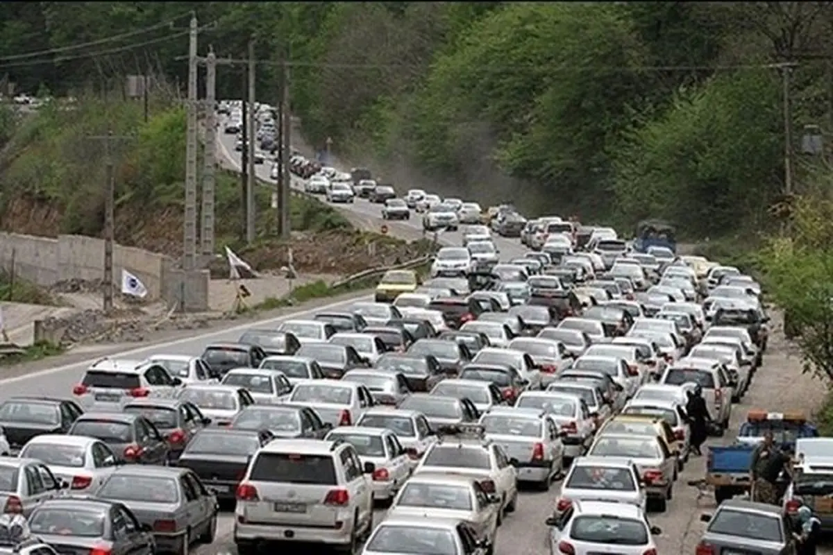 ترافیک سنگین در محورهای چالوس و هراز