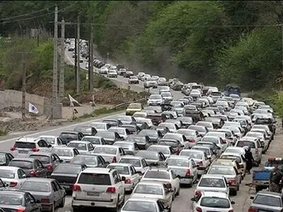 ترافیک سنگین در محورهای چالوس و هراز