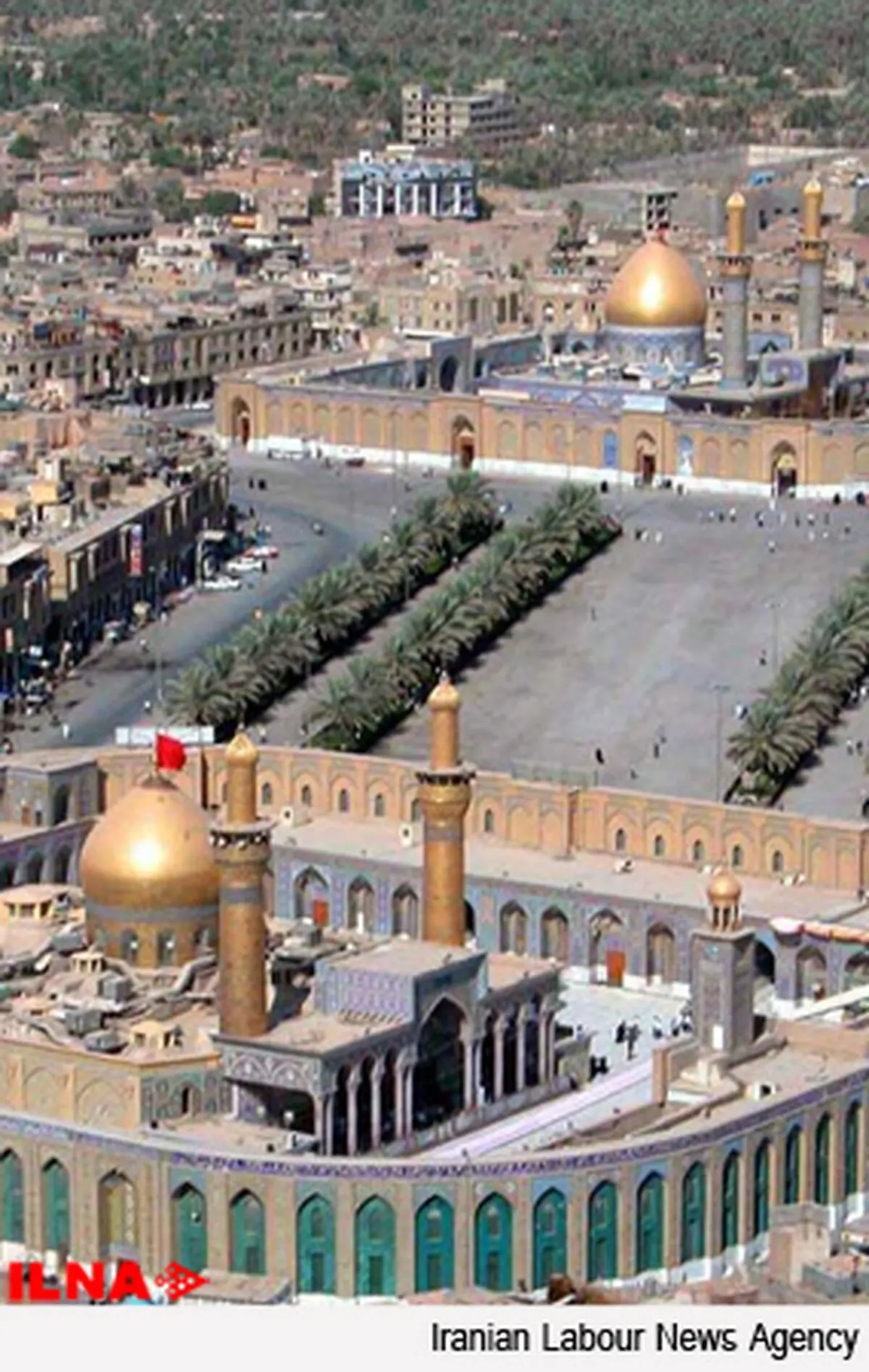 تصاویری زیبا از بارش شدید باران در حرمین کاظمین +فیلم