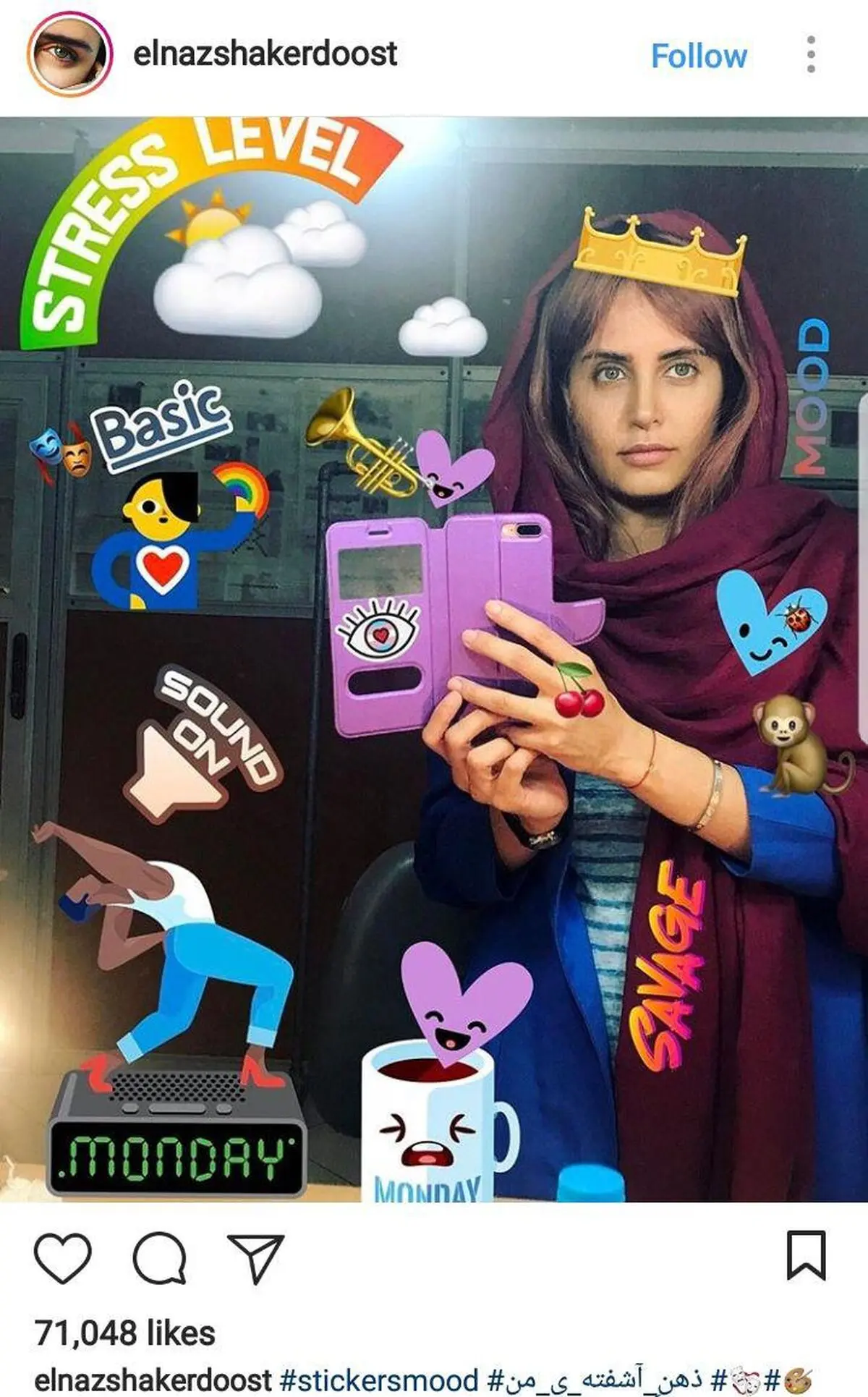 تصویری از ذهن آشفته الناز شاکردوست