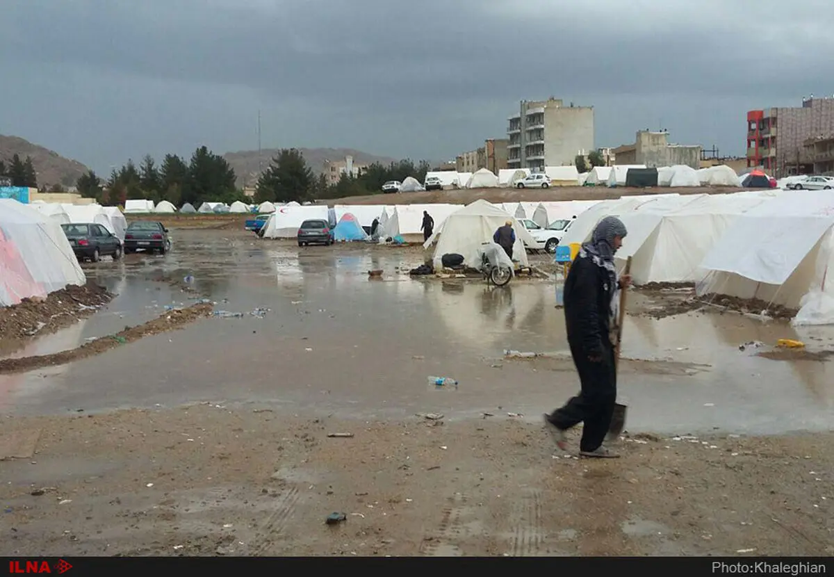 بارش شدید باران در سر پل ذهاب + عکس و فیلم