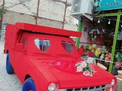 تصویری از تزئین جالب نیسان به وقت عروسی 