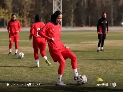 برگزاری تمرین بانوان پرسپولیس در ورزشگاه آزادی
