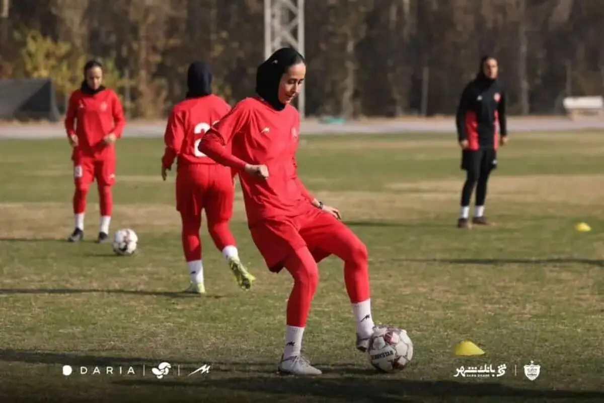 برگزاری تمرین بانوان پرسپولیس در ورزشگاه آزادی