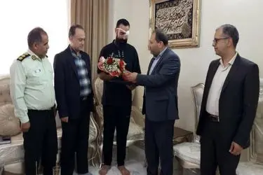 تجلیل از فرمانده مجروح یگان حفاظت منابع طبیعی اشتهارد 