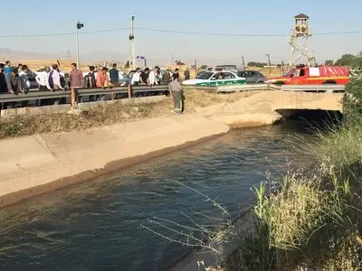 بهره‌برداری از کانال بتنی انتقال آب کشاورزی روستای یریجان بویین‌زهرا