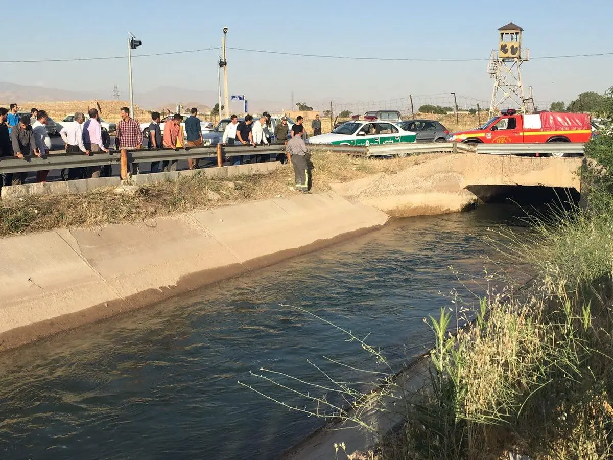بهره‌برداری از کانال بتنی انتقال آب کشاورزی روستای یریجان بویین‌زهرا