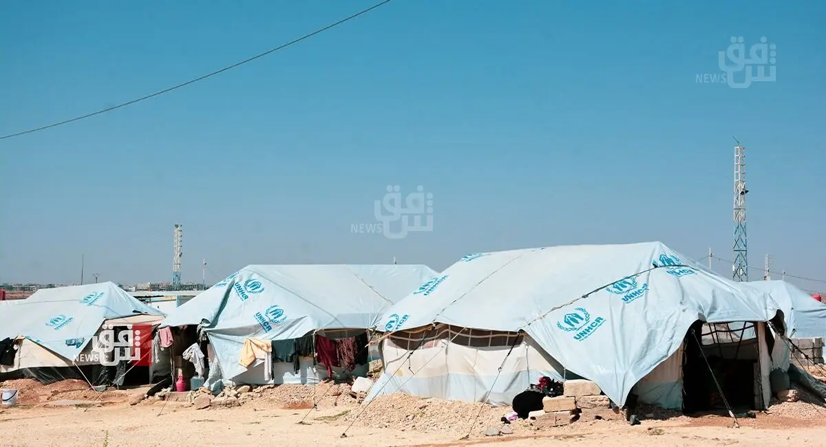 وقوع آتش‌سوزی در ‌اردوگاه آوارگان دهوک