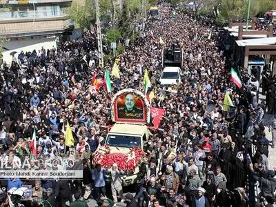 مراسم تشییع پیکر شهید محمد رضا زاهدی در اصفهان
