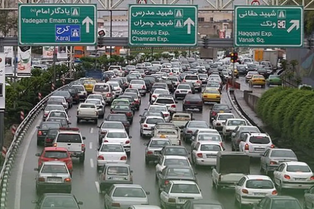 ترافیک سنگین در ۶ بزرگراه پایتخت 
