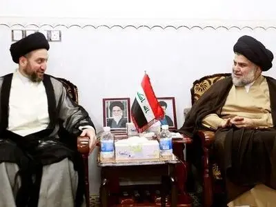 رایزنی «مقتدی صدر» و «عمار حکیم» برای تشکیل فراکسیون پارلمانی