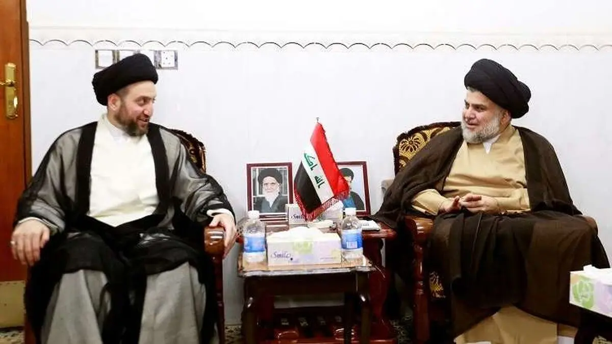 رایزنی «مقتدی صدر» و «عمار حکیم» برای تشکیل فراکسیون پارلمانی