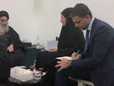ورود نماینده سازمان ملل به نجف برای دیدار با آیت‌الله سیستانی