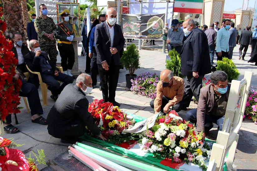 مراسم ترحیم سردار محمد حجازی در گلستان شهدای اصفهان برگزار شد