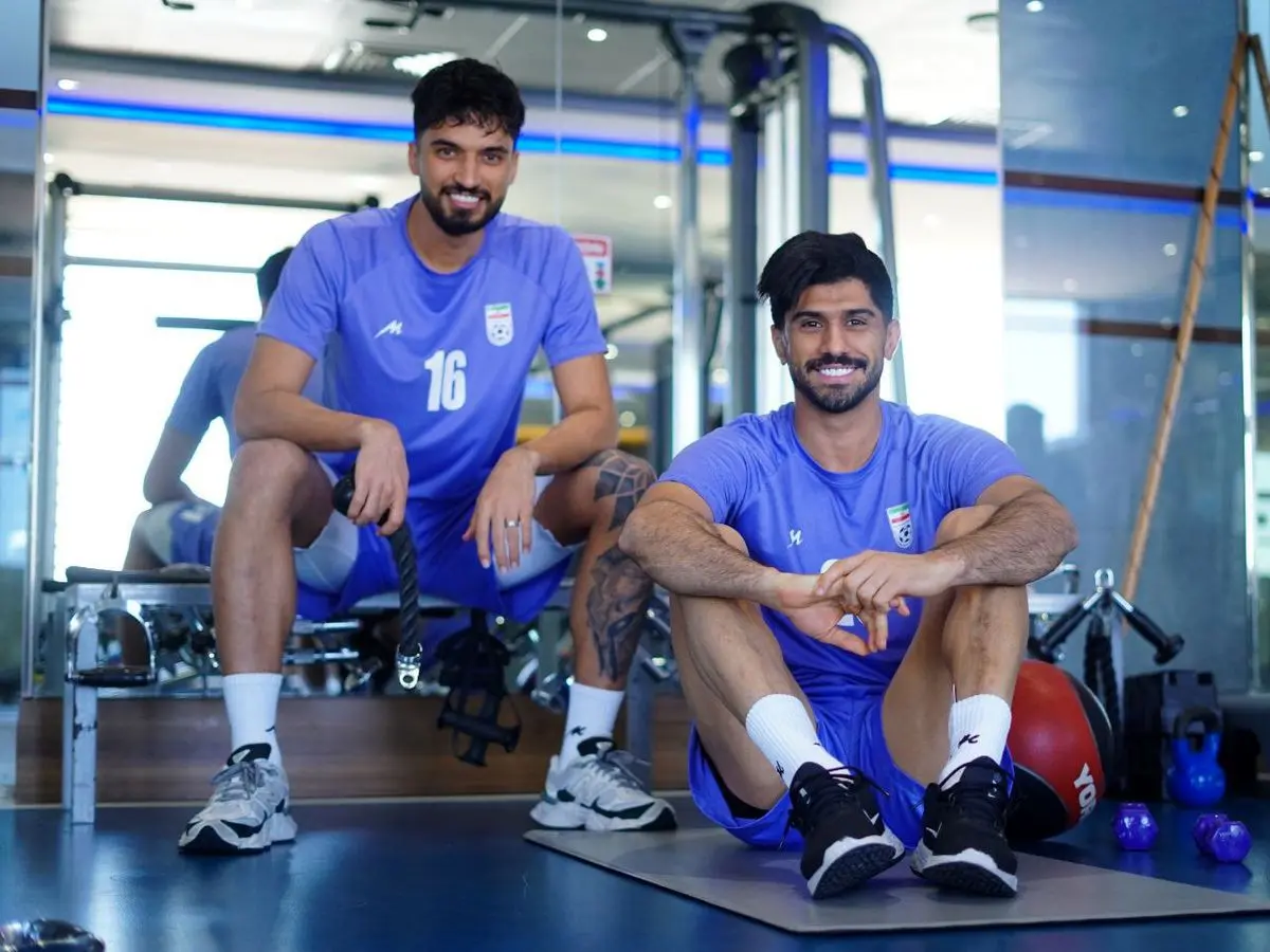 تیم ملی در سالن وزنه هتل تمرین کرد