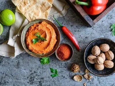 طرز تهیه دیپ فلفل دلمه ای قرمز