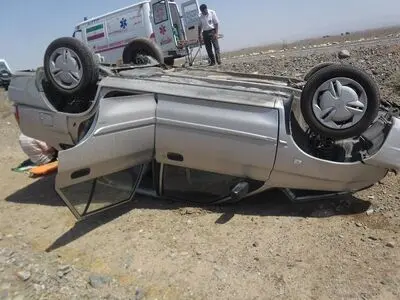 مرگ سرنشین پراید بر اثر واژگونی خودرو