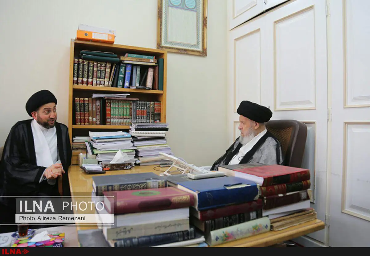 عمار حکیم با آیت‌الله موسوی اردبیلی دیدار کرد
