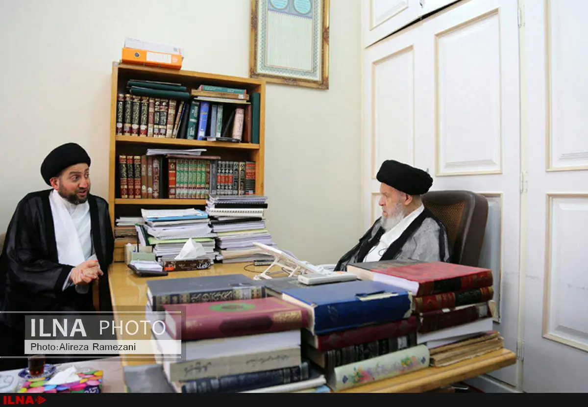 عمار حکیم با آیتالله موسوی اردبیلی دیدار کرد