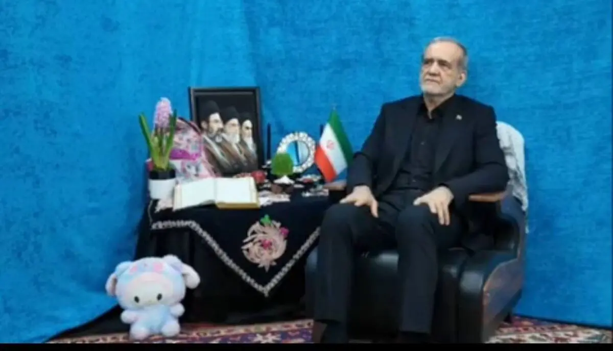 یادگار کودکان شهید میناب در کنار پزشکیان