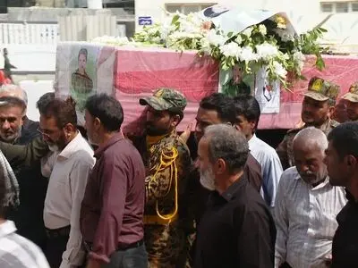تشییع پیکر سرباز شهید عباس بیرقی فرد در بندرعباس