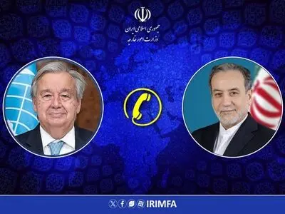 گفت‌وگوی تلفنی وزیر امور خارجه با دبیرکل سازمان ملل متحد