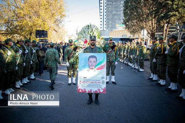 مراسم تشییع شهید مدافع وطن در قزوین 