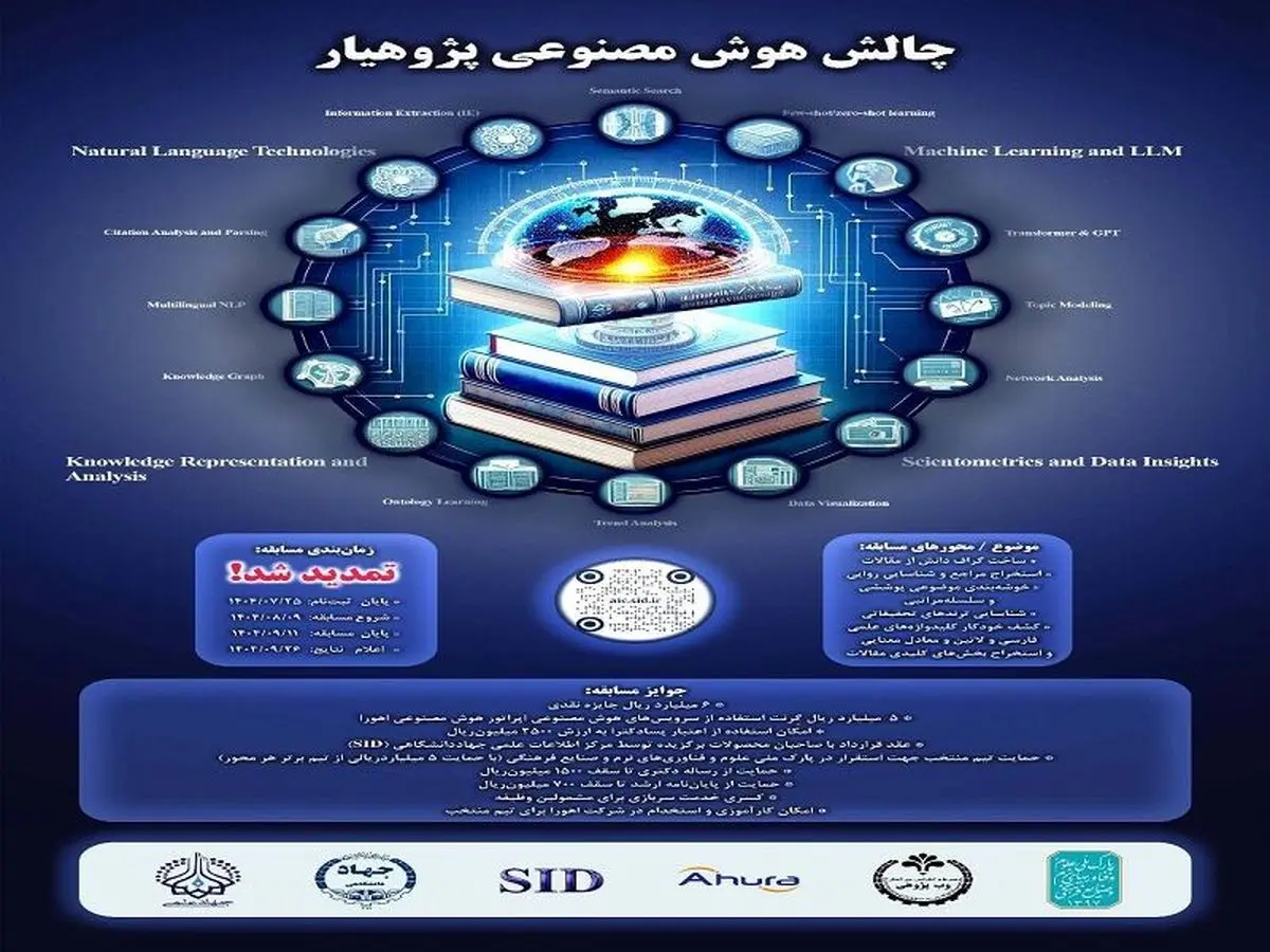 تمدید مهلت ثبت‌نام در چالش هوش مصنوعی پژوهیار