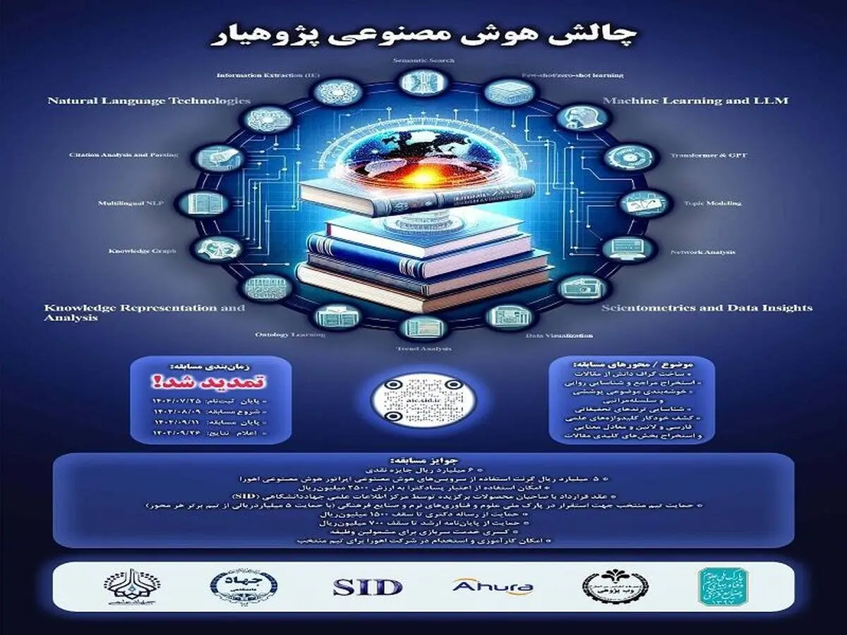 تمدید مهلت ثبت‌نام در چالش هوش مصنوعی پژوهیار