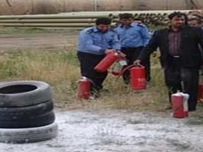 برگزاری رزمایش اطفاء حریق در شرکت آب منطقه ای کرمانشاه