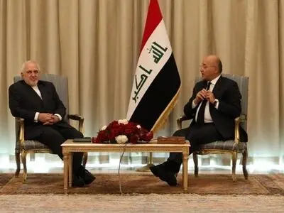 Zarif meets Iraqi president in Baghdad