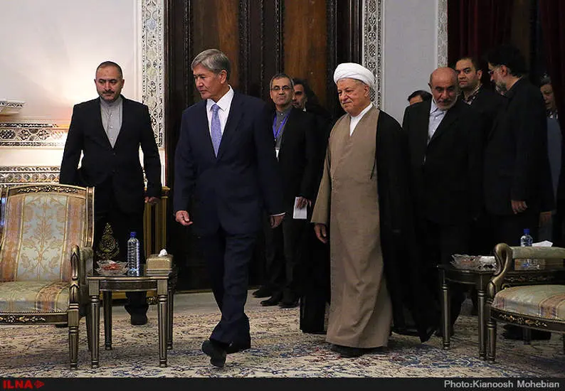دیدار آیت الله هاشمی رفسنجانی با رئیس جمهور قرقیزستان