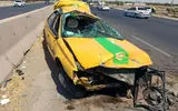 یک کشته و 2 مصدوم در حادثه واژگونی تاکسی در محور تاکستان-قزوین