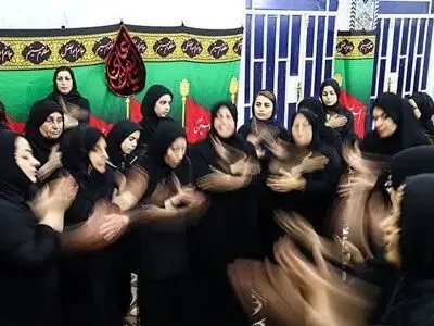  محرم، ویترینی از آیین‌های عاشورایی/مراسم آیینی میدان« شیوه عزاداری زنان عرب » در جنوب خوزستان