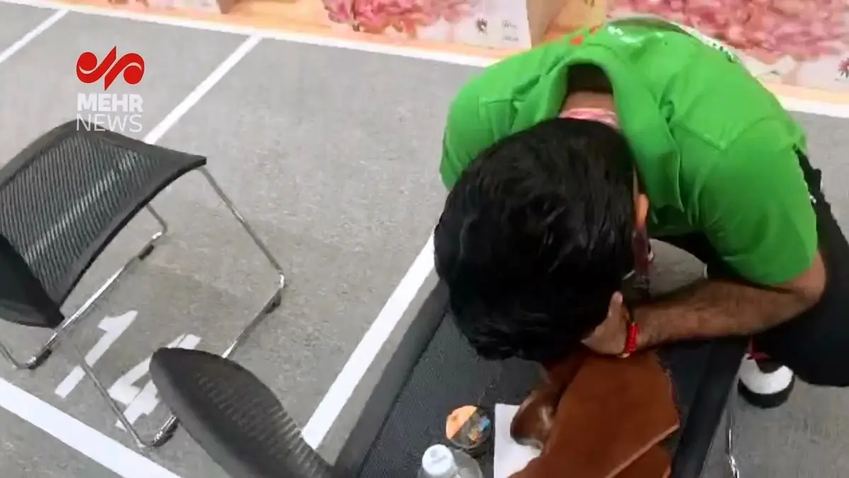 گریه های بیژن غفاری ملی پوش تیراندازی پس از حذف از بازیهای المپیک + فیلم