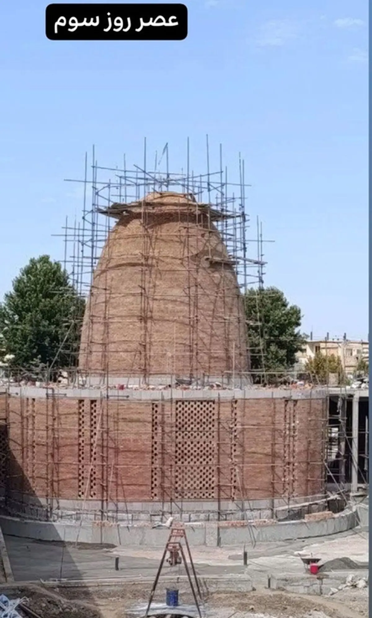 سرعت آجرچینی بارگاه شمس تبریزی رکورد زد