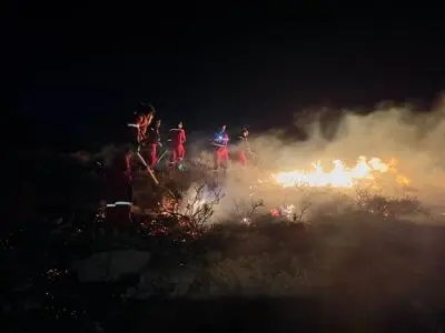 آتش‌سوزی گسترده کوه دراک شیراز پس از ۲۲ ساعت مهار شد