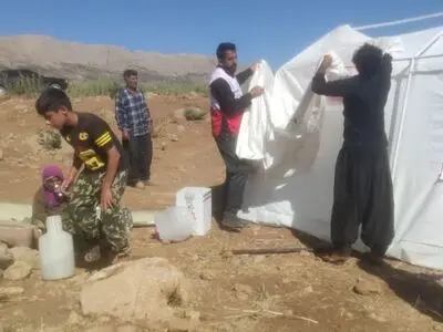 امداد رسانی به بانوی سالمند نابینا در شهرستان کوهرنگ