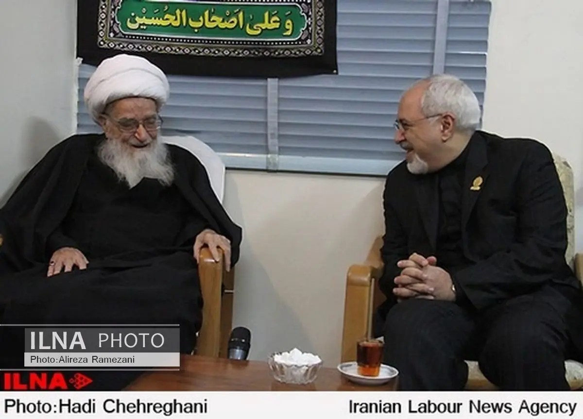 وزیر امور خارجه با آیت الله صافی گلپایگانی دیدار کرد