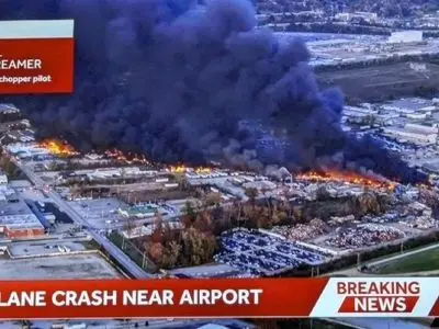 سقوط هواپیمای باری در آمریکا + فیلم