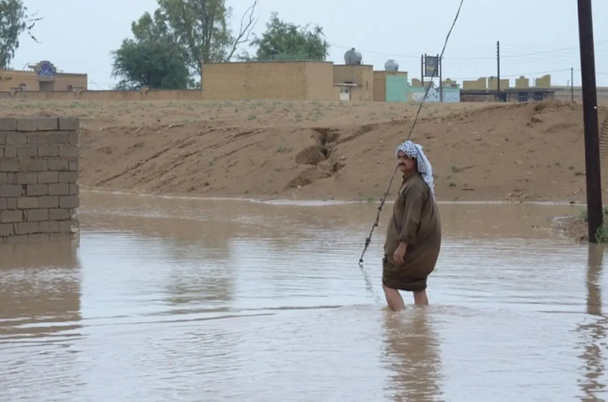 سیلاب به زمین‌های کشاورزی روستای آلبوعفری دشت آزادگان خسارت زد/ تلفات جانی نداشته ایم