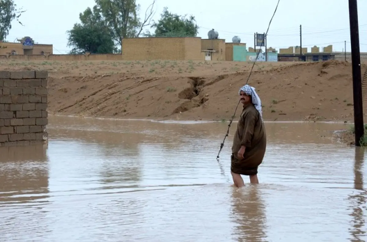 سیلاب به زمین‌های کشاورزی روستای آلبوعفری دشت آزادگان خسارت زد/ تلفات جانی نداشته ایم