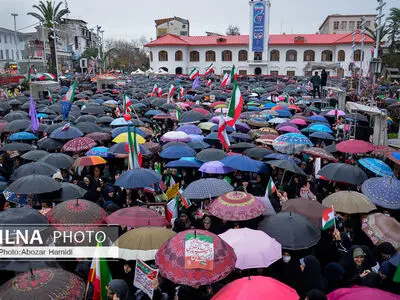 راهپیمایی 22 بهمن در استان گیلان ( رشت )