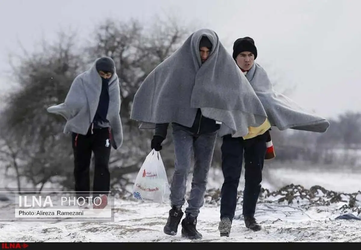 فیلم/سرمای سخت در اروپا و وضعیت سخت تر مهاجران