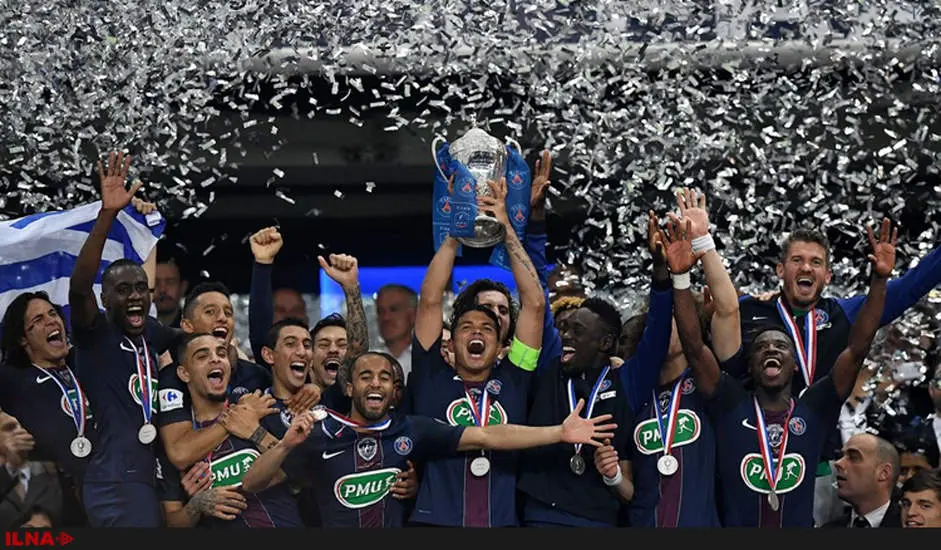 جشن قهرمانی پاری سن ژرمن در جام حذفی فرانسه