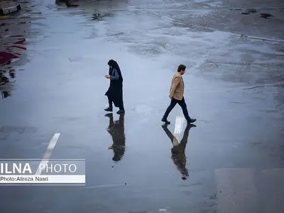 صدای باران در قزوین پیچید