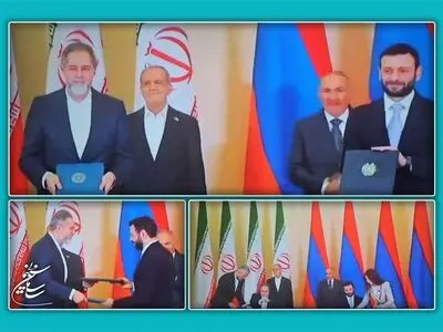 إيران وأرمينيا توقعان بيانا مشتركا و10 وثائق تعاون
