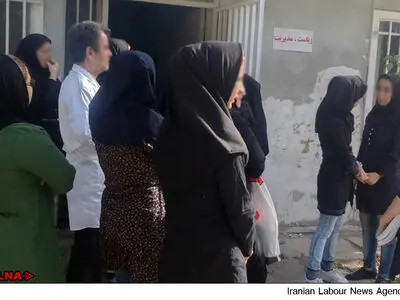 تجمع اعتراضی پرستاران بیمارستان شریعتی البرز / تصویر