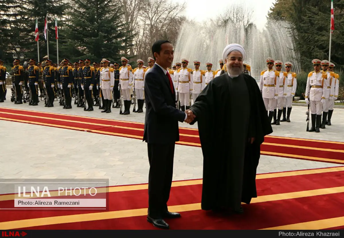 روحانی از رییس جمهوری اندونزی استقبال رسمی کرد