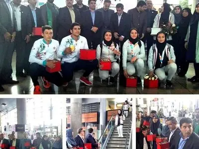 استقبال از افتخار آفرینان کاراته کاروان ایران در بازیهای المپیک جوانان آرژانتین